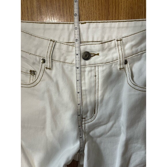 NWT Milk It Ivory Low Rise Wide Leg Patch Pocket Combat Utility Jeans Size 8 - Picture 6 of 7